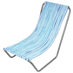Leżak ogrodowo plażowy składany z torbą blue lines