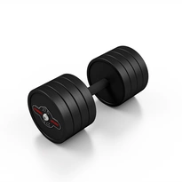 Hantla stalowa gumowana 27,5 kg czarny mat - Marbo Sport