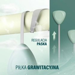 ZESTAW HULA HOP MAGNETYCZNY GREEN HHM14 Z LICZNIKIEM HMS + PAS WYSZCZUPLAJĄCY BR163 BLACK