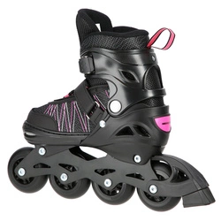 Łyżworolki z wym. pł. hokejową NH11912 A 2w1 black/pink rozm. S(31-34) NILS EXTREME