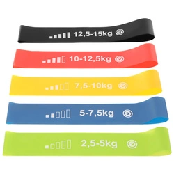 Zestaw gum do ćwiczeń fitness crossfit mini band 5W1 Eb fit