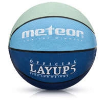 Piłka koszowa Meteor LAYUP #5 szara/niebieska