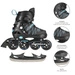 Łyżworolki z wym. pł. hokejową NH11912 A 2w1 black/blue rozm. L(39-42) NILS EXTREME
