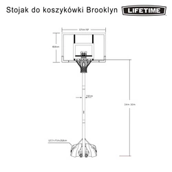LIFETIME STOJAK DO KOSZYKÓWKI 50" BROOKLYN 90981