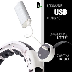 HULA HOP HHM16 WHITE z magnesem i obciążnikiem + LICZNIK HMS