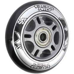 Kółka PU 80x24 82A czarne N (4 szt.) + łożyska ABEC-9 (8 szt.) zestaw NILS EXTREME