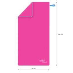 Ręcznik z mikrofibry NAR11 różowy 140x70 cm Nils Aqua