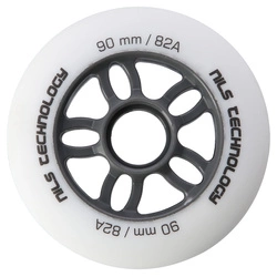 Białe matowe kółka PU 90x24 82A (4 szt.) NILS EXTREME