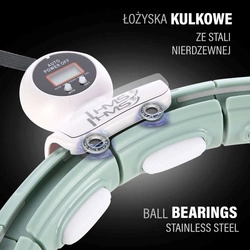 Hula Hop HHM15 GREEN z magnesem i obciążnikiem + licznik hms