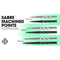 Końcówki steeltip Harrows SABRE MACHINED black