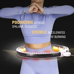 HULA HOP HHM16 WHITE z magnesem i obciążnikiem + LICZNIK HMS