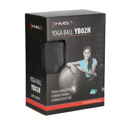 YB02N 65CM BLACK ANTI-BURST PIŁKA GIMNASTYCZNA HMS