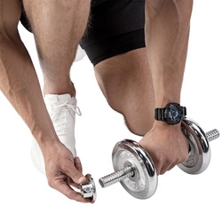 Sztangielki/sztanga w walizce chrom STC21 2x10KG HMS