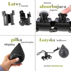 HHW12 BLACK HULA HOP Z WYPUSTKAMI I OBCIĄŻNIKIEM HMS