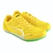 Żółte buty lekkoatletyczne z kolcami do biegów i skoków na bieżni Legend