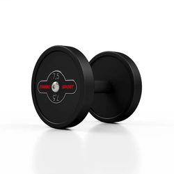 Hantla stalowa gumowana 7,5 kg czarny mat - Marbo Sport