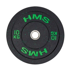 Talerz olimpijski bumper HTBR10 green 10 KG HMS