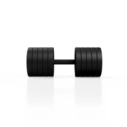 Hantla stalowa gumowana 40 kg czerwony połysk - Marbo Sport