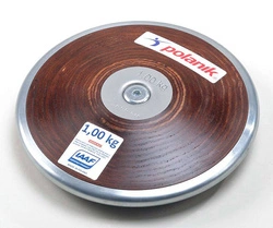 Dysk wyczynowy drewniany z szyldem Polanik HPD17-1