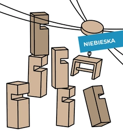 Gra integracyjna Wieża DŻWIG, wieża współpracy niebieska