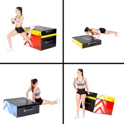 Skrzynie plyometryczne soft zestaw HMS PREMIUM PYBS01 (4 CZĘŚCI)