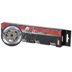 Kółka PU 70x24 82A czarne N (4 szt.) + łożyska ABEC-9 (8 szt.) zestaw NILS EXTREME