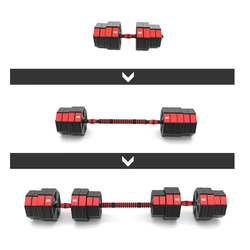 Sztangielki sztanga kompozyt SGC40 (2 części) 40 kg HMS