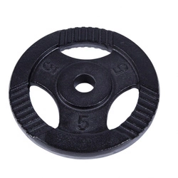 Obciążenie żeliwne typu Gripper 5kg, czarne