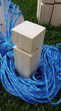 Gra integracyjna Wieża DŻWIG Wieża współpracy podwójna zielono żółta