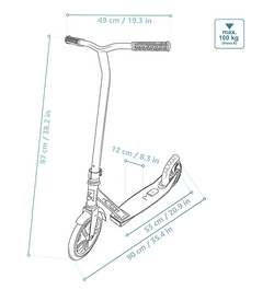 Hulajnoga Meteor Mex Grey/orange