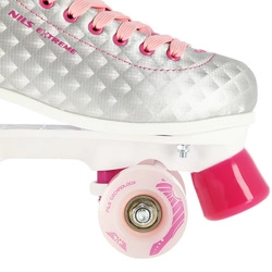 Wrotki NQ14198 srebrno-różowy rozm. 39 NILS EXTREME