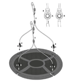 Huśtawka gniazdo z namiotem Hudora Nest Swing Pirate 90 cm (72152)