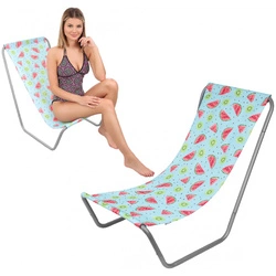 Leżak ogrodowo plażowy składany z torbą fruit melon