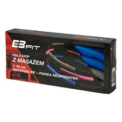 Hula hop z masażem neoprenowy 95cm Eb fit niebiesko-szary