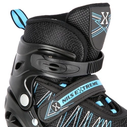 Łyżworolki z wym. pł. hokejową NH11912 A 2w1 black/blue rozm. M(35-38) NILS EXTREME