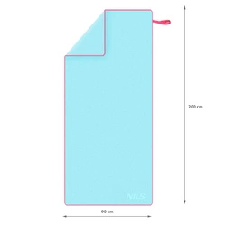 Ręcznik z mikrofibry 200x90 cm Nils Camp NCR13 jasnoniebieski