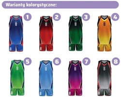 Komplet koszykarski sublimowany STREAK