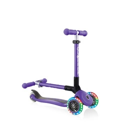 Hulajnoga 3-kołowa Globber Junior Foldable Lights / Violet 437-103