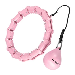 ZESTAW HULA HOP HHW02 LIGHT PINK Z WYPUSTKAMI I OBCIĄŻNIKIEM HMS + PAS BR163 BLACK