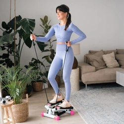 Stepper skośny z linkami HMS S3033 różowy