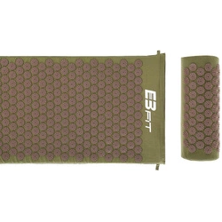 MATA Z PODUSZKĄ DO AKUPRESURY JOGI MASAŻU ZIELONO-BRĄZOWA 67x42x2CM EB FIT