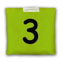 Woreczek gimnastyczny z CYFERKĄ 3 - szkolny Akson