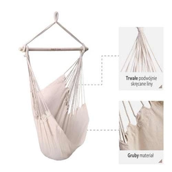 Krzesło Brazylijskie NC0033 BEŻOWE 130X100 CM NILS CAMP