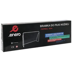 Bramka do piłki nożnej Enero z siatką 240x150x90cm fi26