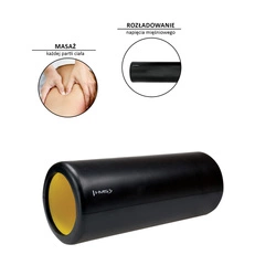 Wałek fitness/Roller HMS FS111 Black\Yellow 33 cm