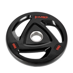 Talerz olimpijski ogumowany HMS TOX10 Czarny 10 KG