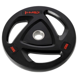 Talerz olimpijski ogumowany HMS TOX25 Czarny 25 KG