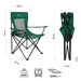 NC3302 KRZESŁO TURYSTYCZNE ZIELONO-CZARNY NILS CAMP
