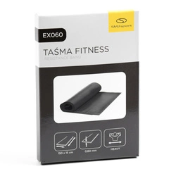Taśma guma oporowa fitness HEAVY czarna 0.6 mm / SMJ sport EX060