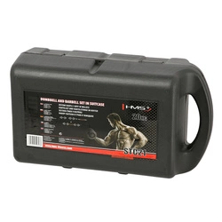 Sztangielki/sztanga w walizce chrom STC21 2x10KG HMS